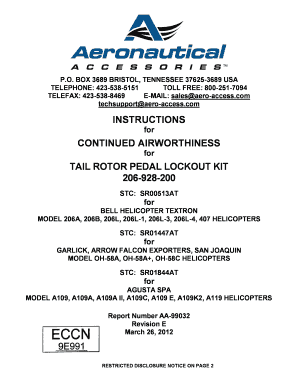 continued airworthiness form
